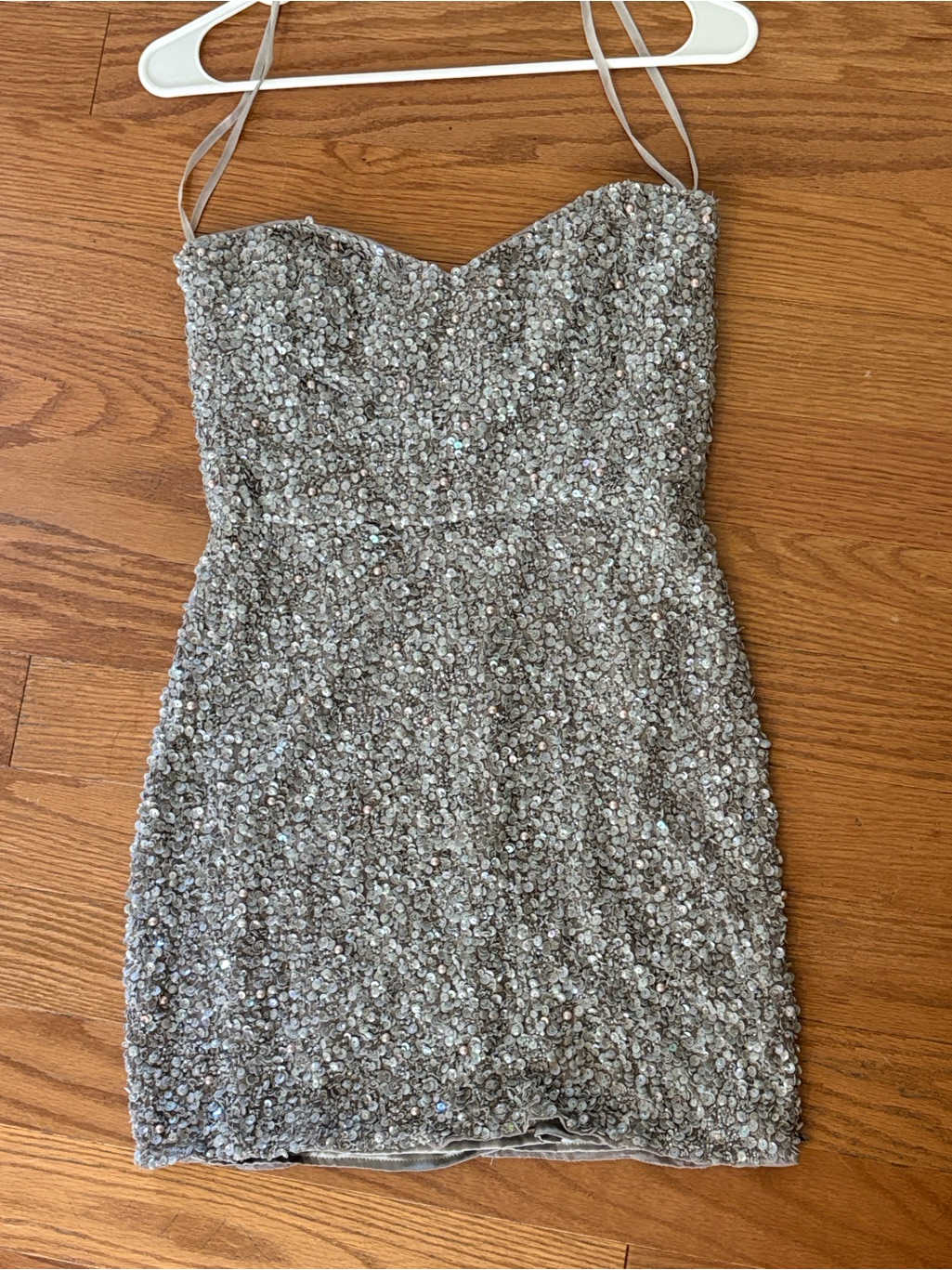 Parker Silver Sequin Mini Dress